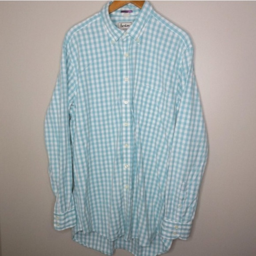 Boden London button front‎ check shirt s 16 1/2